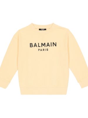 Jersey bomull hettegenser for jenter Balmain Kids