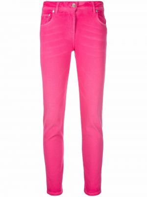 Trykt slank skinny jeans Msgm rosa