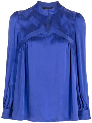 Bluză de mătase Paule Ka albastru