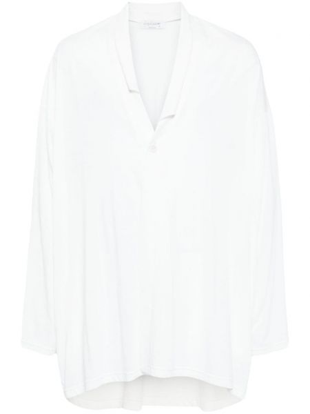 Asymetrická bavlněná košile Yohji Yamamoto bílá