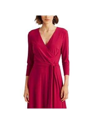 Платье на запах Lauren Ralph Lauren розовое