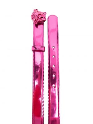 Kožený pásek Versace růžový
