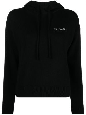 Strick hoodie mit stickerei Mc2 Saint Barth schwarz