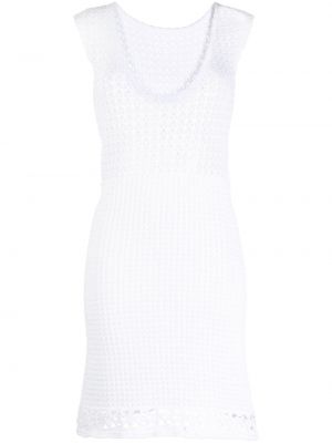 Памучна рокля Prada Pre-owned бяло