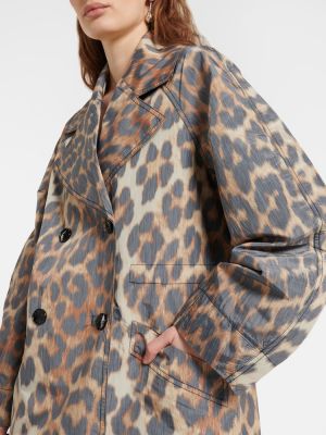 Leopardí kabát s potiskem Ganni