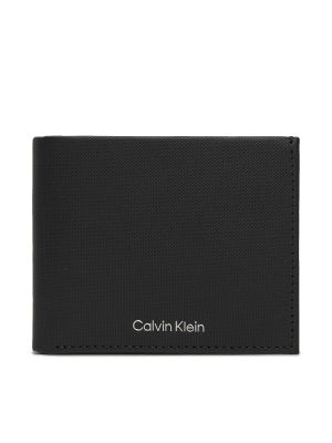 Cartera de cuero Calvin Klein negro