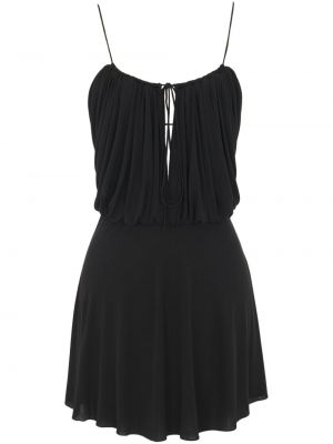 Κοκτέιλ φόρεμα από κρεπ Saint Laurent μαύρο