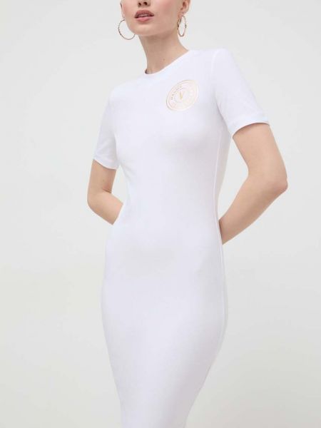 Sukienka mini dopasowana Versace Jeans Couture biała
