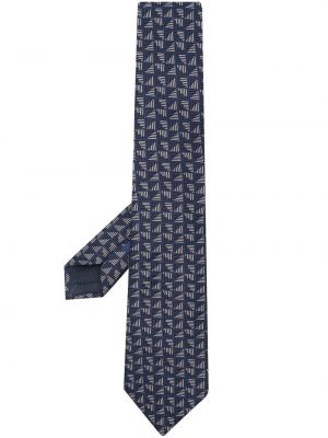 Cravatta in tessuto jacquard Giorgio Armani blu