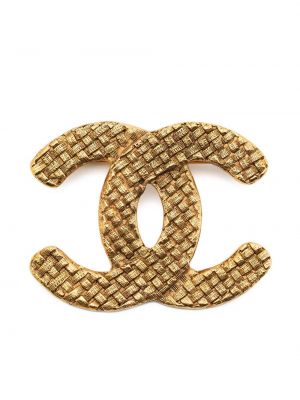 Pletená brož Chanel Pre-owned zlatá