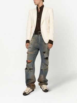 Distressed zerrissene straight jeans Dolce & Gabbana