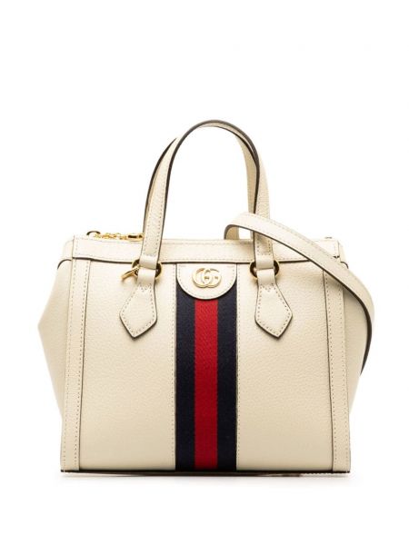 Δερμάτινη τσάντα Gucci Pre-owned λευκό