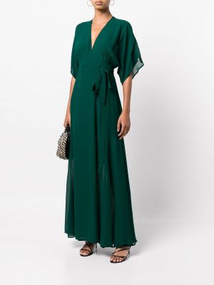 Drapované zavinovací šaty Reformation zelené