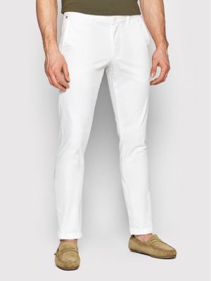 Chino панталони slim Tommy Hilfiger бяло