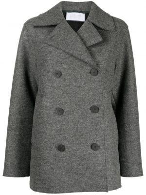 Plstěný kabát Harris Wharf London šedý
