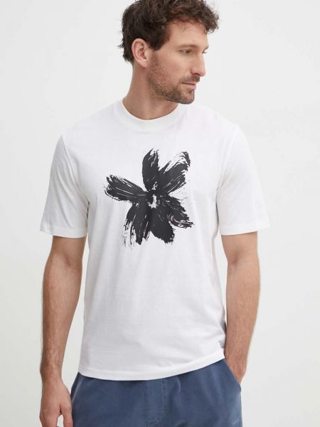 Koszulka bawełniana z nadrukiem Sisley