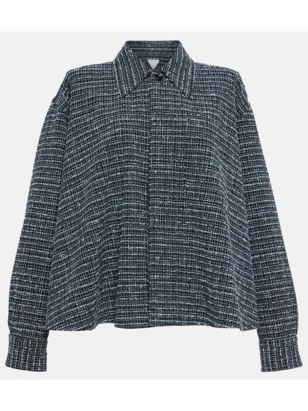 Tweed jakke Bottega Veneta blå