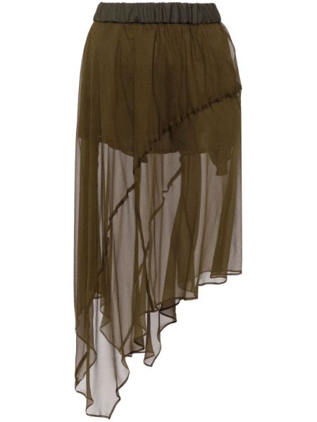 Průsvitné hedvábné sukně Sacai