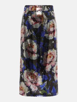 Midi suknja s cvjetnim printom Dolce&gabbana