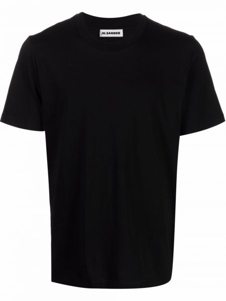 Camiseta ajustada de cuello redondo Jil Sander negro