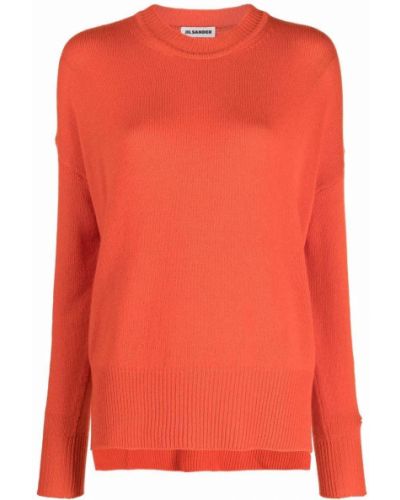 Jersey de cachemir de tela jersey con estampado de cachemira Jil Sander naranja