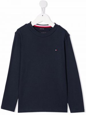 Bomull t-skjorte for jenter Tommy Hilfiger Junior blå