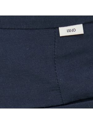 Pantalones chinos de lino Liu Jo azul