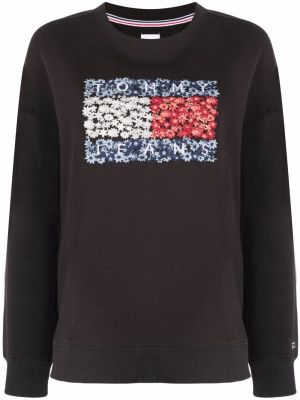 Floral sweatshirt Tommy Jeans svart