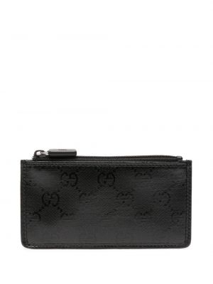 Krištáľová kožená peňaženka Gucci čierna