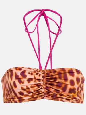 Bikini s printom s leopard uzorkom Stella Mccartney ružičasta
