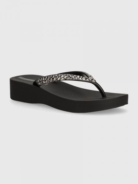 Sandale cu platformă plasă Ipanema negru