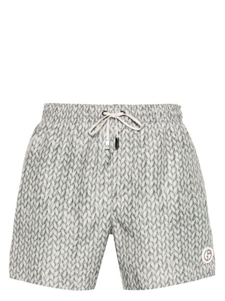 Kratke hlače s printom Giorgio Armani siva