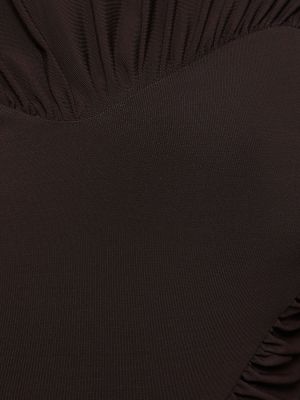 Satīna topi ar drapējumu ar sirsniņām Acne Studios brūns