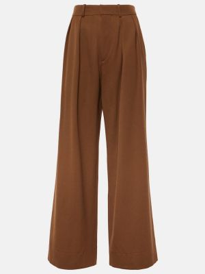 Pantalones de cintura baja de lana bootcut Wardrobe.nyc marrón