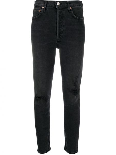 Укороченные джинсы Agolde, черные
