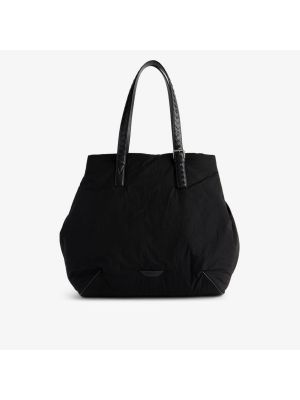 Кожаная сумка из искусственной кожи Bottega Veneta черная