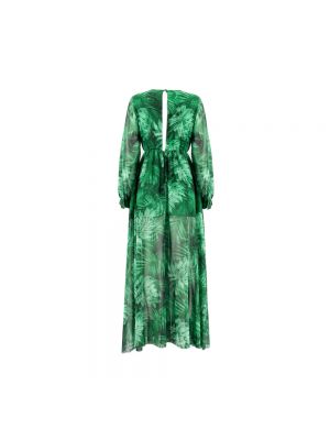 Sukienka długa w kwiatki Ermanno Scervino zielona