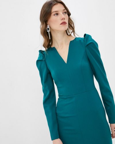 Зеленое кожаное платье Avemod
