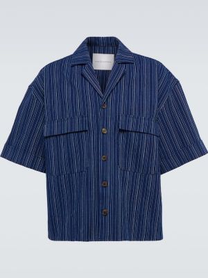 Pruhovaná bavlněná lněná košile King & Tuckfield