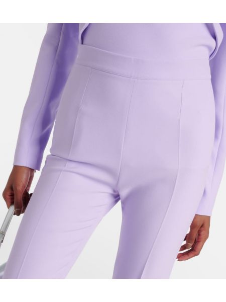 Pantalon large en crêpe Safiyaa violet