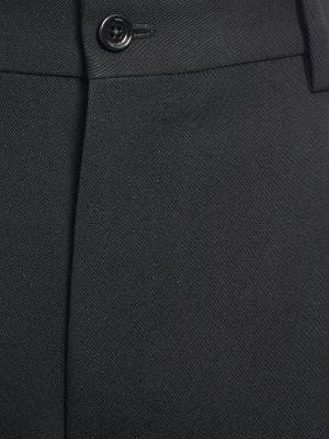 Gyapjú magas derekú nadrág Dolce & Gabbana fekete
