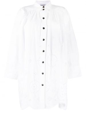 Рубашка платье Ganni, белое