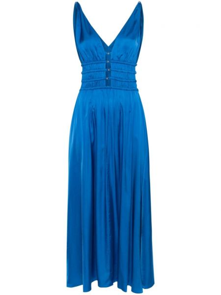 Сатенена вечерна рокля Maje синьо