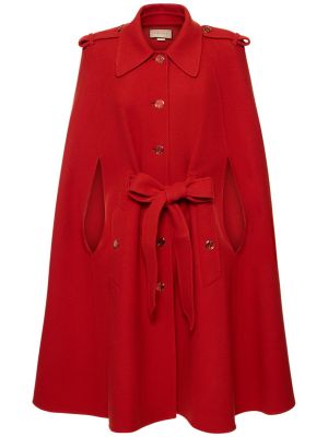 Palton de lână Gucci roșu