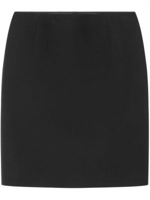 Vunena mini suknja od krep Versace crna