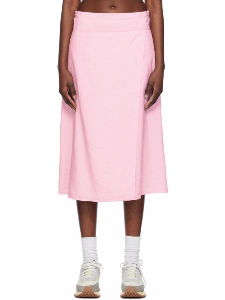 Розовая юбка-миди с запахом Studio Nicholson