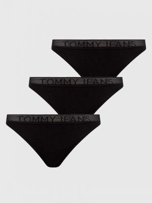 Stringi Tommy Jeans czarne