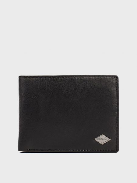 Шкіряний гаманець Replay чорний