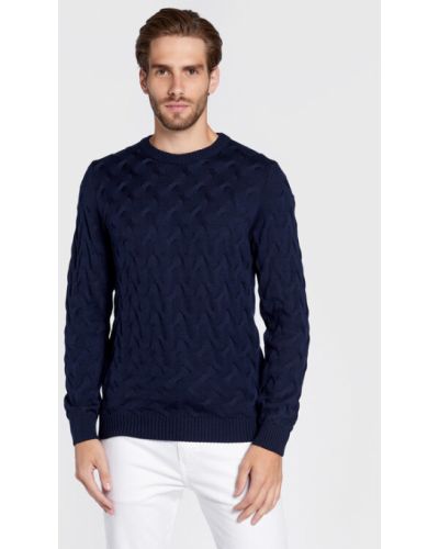 Stenströms Sweater 420151 1885 Sötétkék Regular Fit Stenströms