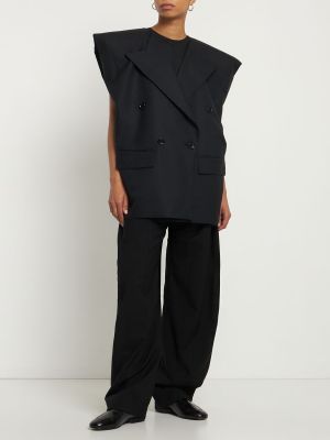 Vlněné mini šaty Junya Watanabe černé
